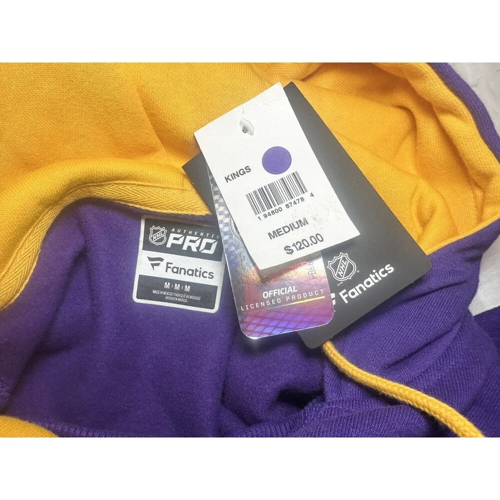 RARE Fanatics NHL Los Angeles‎ Kings SPECIAL EDITION Purple Pullover Hoodie M